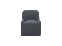 Maisie Slate Blue Rolling Dining Chair - Ornate Home