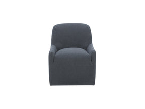 Maisie Slate Blue Rolling Dining Chair - Ornate Home