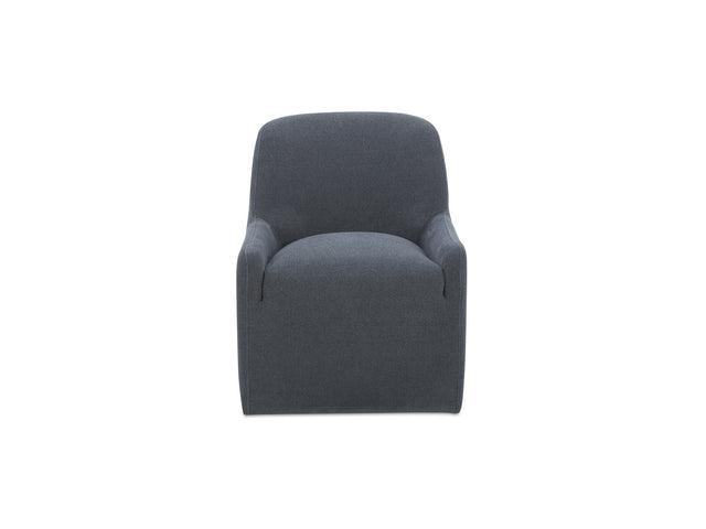 Maisie Slate Blue Rolling Dining Chair - Ornate Home