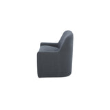 Maisie Slate Blue Rolling Dining Chair - Ornate Home