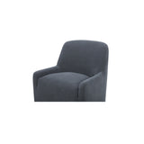Maisie Slate Blue Rolling Dining Chair - Ornate Home