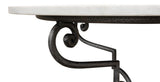 Maison Forge Ivory Iron And Marble Table - Ornate Home