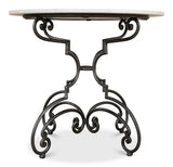 Maison Forge Ivory Iron And Marble Table - Ornate Home