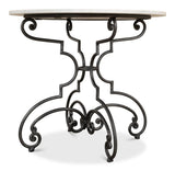 Maison Forge Ivory Iron And Marble Table - Ornate Home