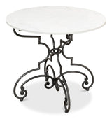 Maison Forge Ivory Iron And Marble Table - Ornate Home
