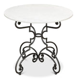 Maison Forge Ivory Iron And Marble Table - Ornate Home
