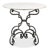 Maison Forge Ivory Iron And Marble Table - Ornate Home