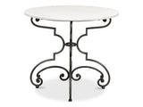 Maison Forge Ivory Iron And Marble Table - Ornate Home