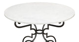 Maison Forge Ivory Iron And Marble Table - Ornate Home