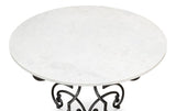 Maison Forge Ivory Iron And Marble Table - Ornate Home