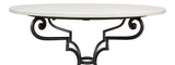 Maison Forge Ivory Iron And Marble Table - Ornate Home
