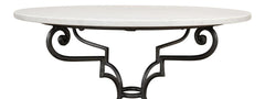 Maison Forge Ivory Iron And Marble Table - Ornate Home