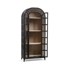 Maison Loft Black 2-Door Display Cabinet - Ornate Home
