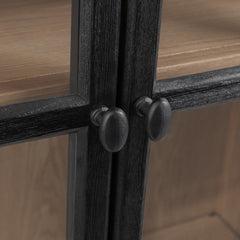 Maison Loft Black 2-Door Display Cabinet - Ornate Home