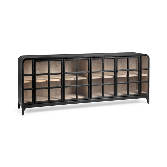 Maison Loft Black 4-Door Cabinet