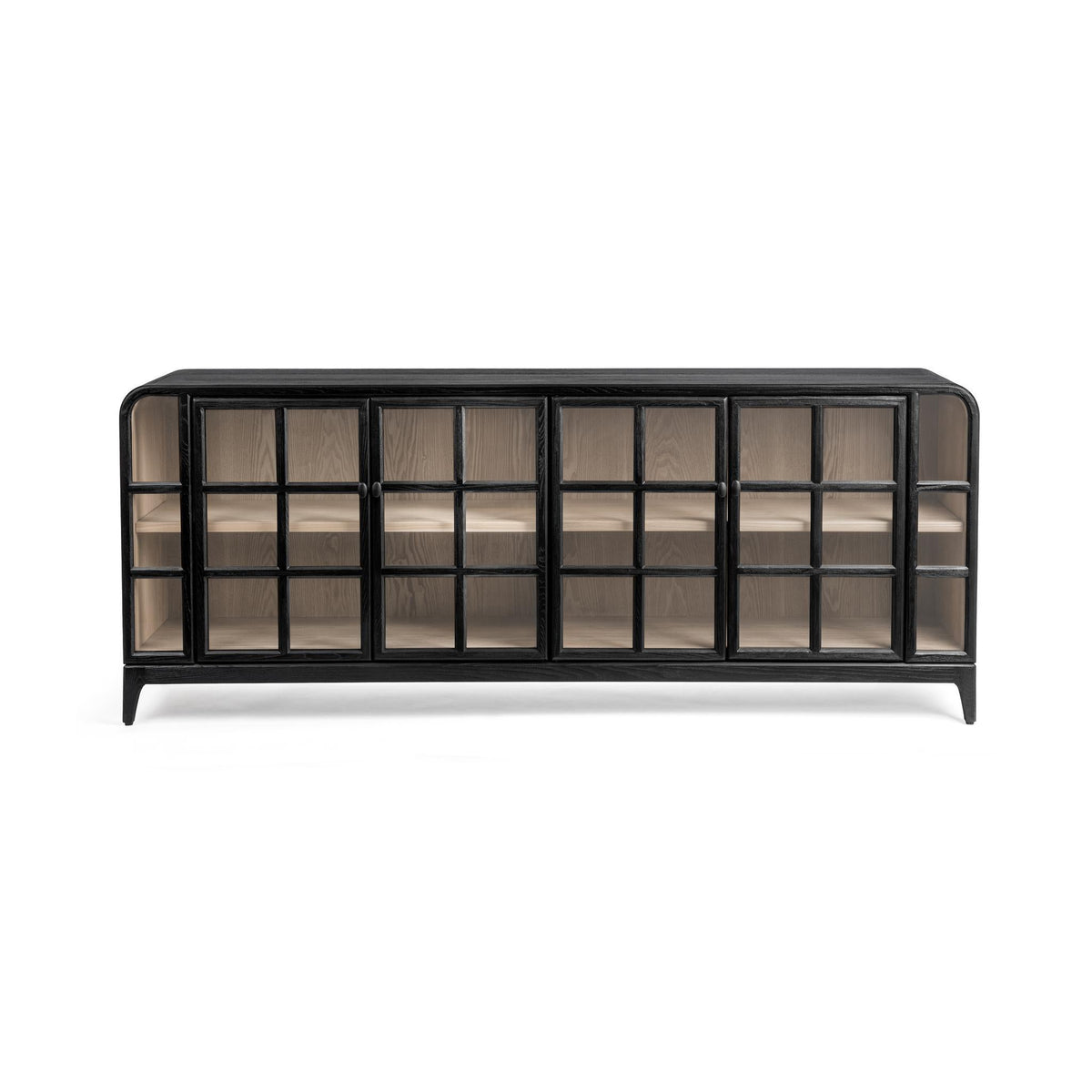 Maison Loft Black 4-Door Cabinet