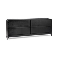 Maison Loft Black 4-Door Cabinet