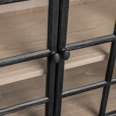 Maison Loft Black 4-Door Cabinet