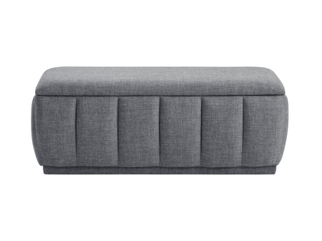 Maize Gray Storage Bench - Ornate Home