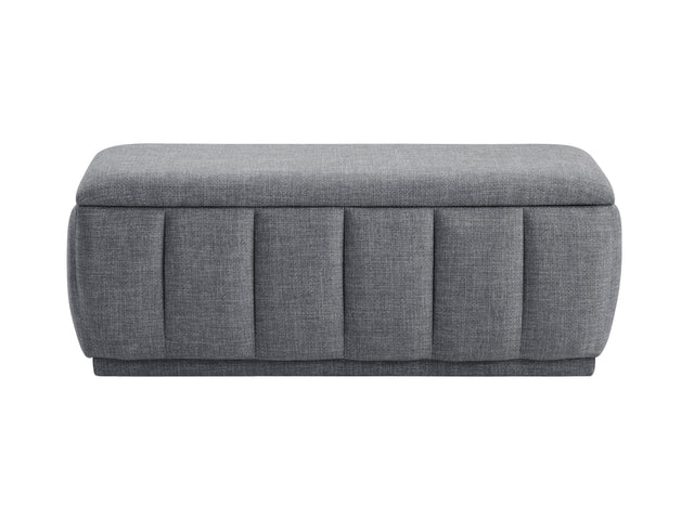 Maize Gray Storage Bench - Ornate Home