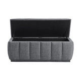 Maize Gray Storage Bench - Ornate Home