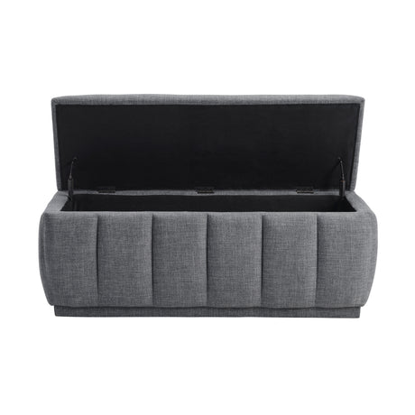 Maize Gray Storage Bench - Ornate Home