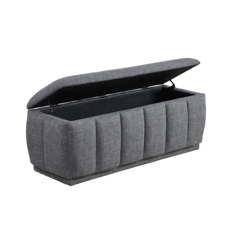 Maize Gray Storage Bench - Ornate Home