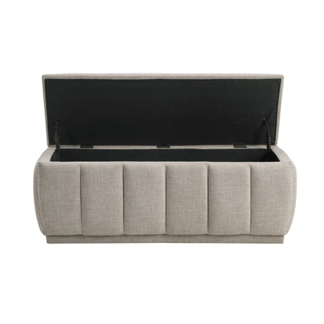 Maize Taupe Storage Bench - Ornate Home