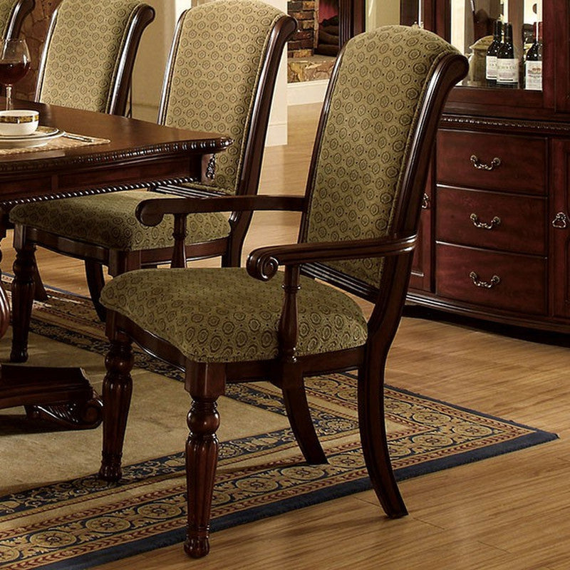 Majesta Dark Cherry Arm Chair (Set of 2) - Ornate Home