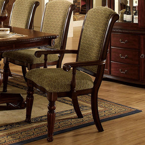 Majesta Dark Cherry Arm Chair (Set of 2) - Ornate Home