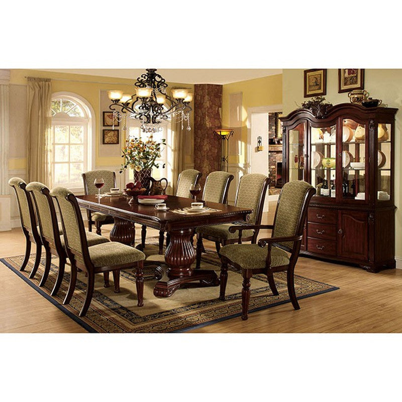 Majesta Dark Cherry Arm Chair (Set of 2) - Ornate Home