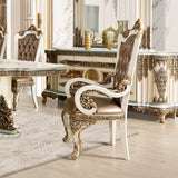 Majestic Crest Ivory/Bronzed Copper Arm Chair / HD-AC1881 - Ornate Home