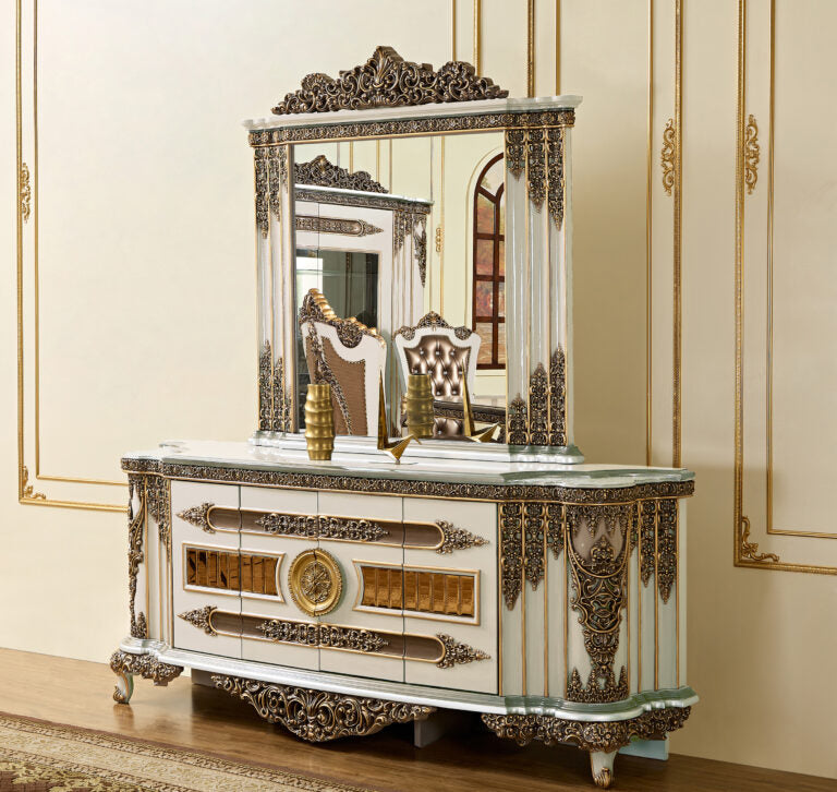 Majestic Crest Ivory/Bronzed Copper Buffet / HD-B1881 - Ornate Home