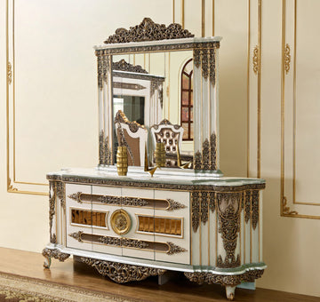 Majestic Crest Ivory/Bronzed Copper Buffet / HD-B1881 - Ornate Home