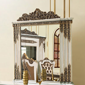 Majestic Crest Ivory/Bronzed Copper Mirror / HD-1881 - Ornate Home