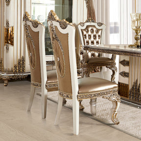 Majestic Crest Ivory/Bronzed Copper Side Chair / HD-1881 - Ornate Home