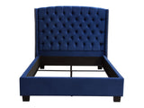 Majestic Navy Blue Queen Tufted Bed - Ornate Home