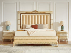 Majesty Ivory/Gold Nightstand / HD-1882 - Ornate Home