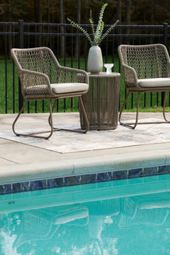 Majors Beach Beige Chairs w/CUSH/Table Set (Set of 3) - Ornate Home