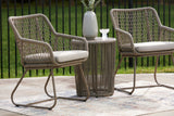 Majors Beach Beige Chairs w/CUSH/Table Set (Set of 3) - Ornate Home