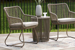 Majors Beach Beige Chairs w/CUSH/Table Set (Set of 3) - Ornate Home