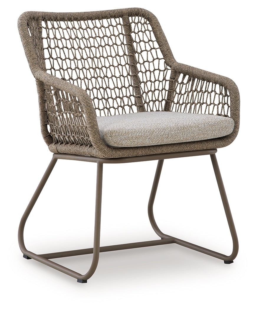 Majors Beach Beige Chairs w/CUSH/Table Set (Set of 3) - Ornate Home