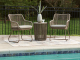 Majors Beach Beige Chairs w/CUSH/Table Set (Set of 3) - Ornate Home