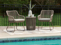 Majors Beach Beige Chairs w/CUSH/Table Set (Set of 3) - Ornate Home