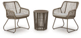 Majors Beach Beige Chairs w/CUSH/Table Set (Set of 3) - Ornate Home