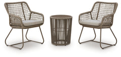 Majors Beach Beige Chairs w/CUSH/Table Set (Set of 3) - Ornate Home