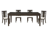 Makah Dark Brown 5-piece Dinig Table Set - Ornate Home