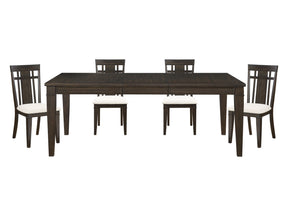 Makah Dark Brown 5-piece Dinig Table Set - Ornate Home