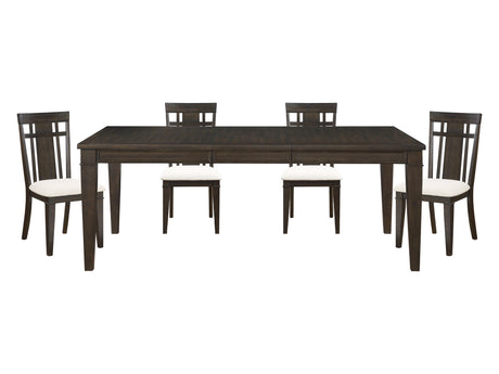 Makah Dark Brown 5-piece Dinig Table Set - Ornate Home
