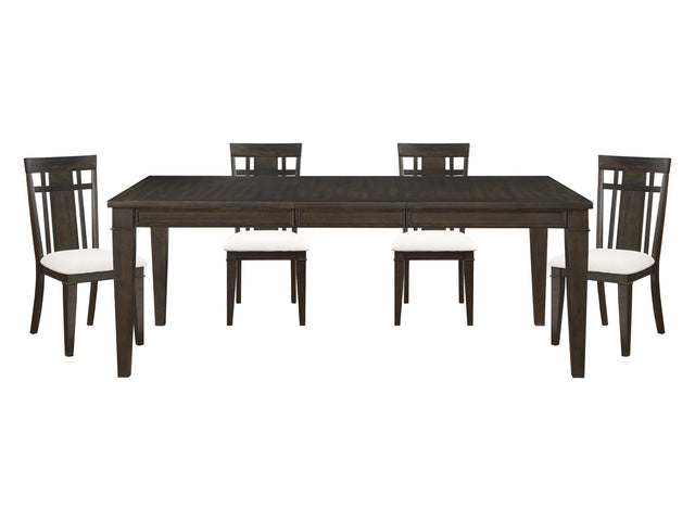 Makah Dark Brown 5-piece Dinig Table Set - Ornate Home